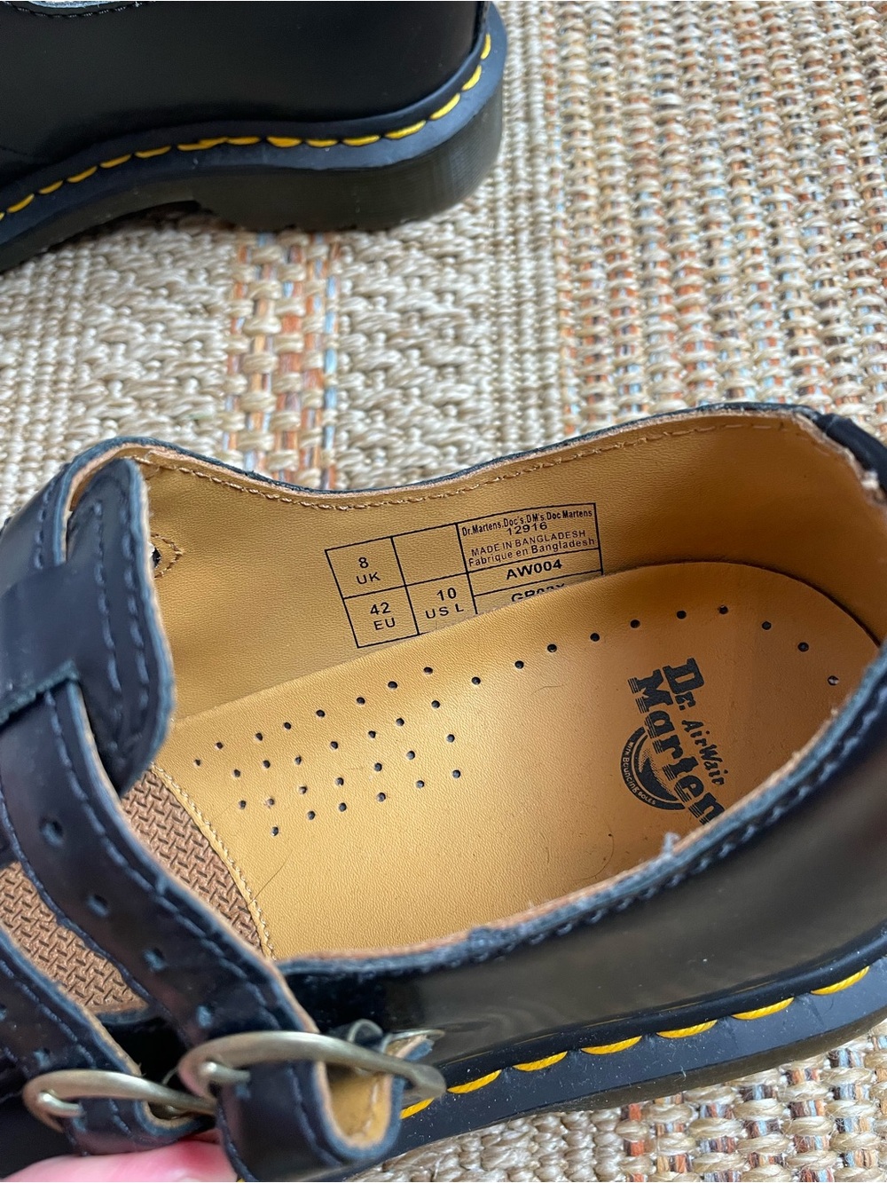 Dr. Martens Black Double-Strap Mary Jane Shoes - Picture 8 of 9
